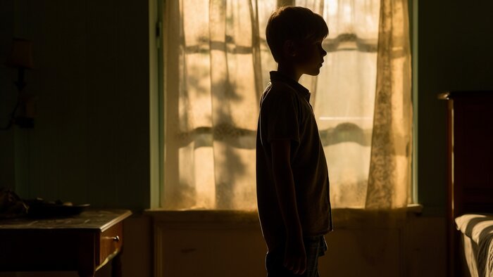 «После школы лягу на рельсы»: в Калининградской области 11-летний мальчик пошёл в полицию, не выдержав избиений отчима   - Новости Калининграда | Иллюстрация: А. Скачко / Midjourney