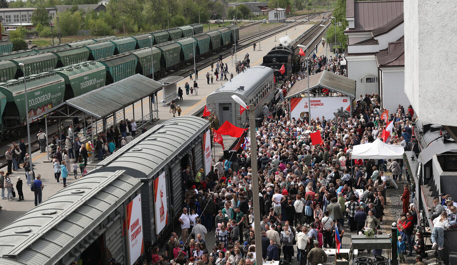 «Эшелон Победы» встретили в Нестерове, Гусеве и Черняховске - Новости Калининграда | Фото: КЖД