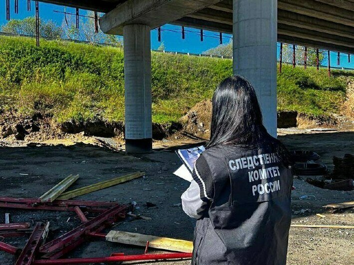 В Следственном комитете начали проверку по факту падения рабочего с 9-метровой высоты на Северном обходе (фото) - Новости Калининграда | Фото: СУ СК по Калининградской области