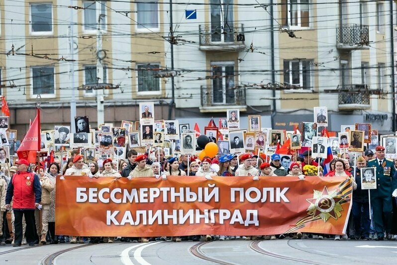Под флагами и напевая «Катюшу»: в акции «Бессмертный полк» поучаствовало 68 тысяч калининградцев (фото, видео)   - Новости Калининграда | Фото: Александр Подгорчук / «Клопс»