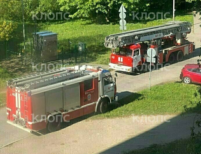 Пожарные приехали около 8:30 и затушили огонь | Фото: очевидец, камеры домофона 
