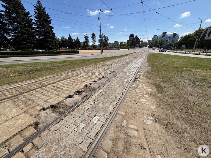 В Калининграде на ещё одной улице сняли брусчатку, камень заменили на тротуарную плитку (фото) - Новости Калининграда | Фото: Александр Подгорчук / «Клопс»