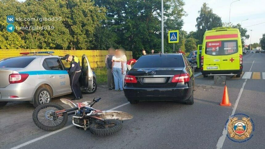 Место в Гурьевском районе, где в аварию попал 14-летний подросток | Фото: региональное УМВД