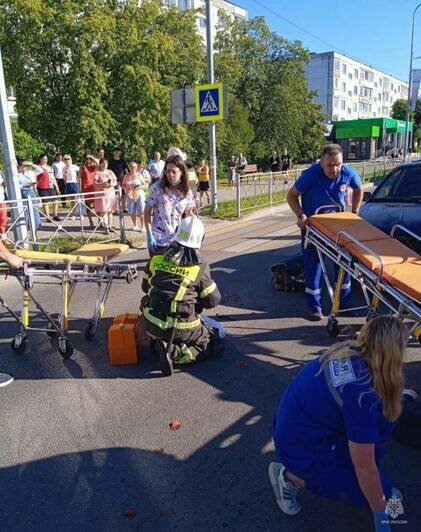 В Светлом 19-летний водитель сбил трёх женщин на пешеходном переходе (фото, видео)   - Новости Калининграда | Фото: ГУ МЧС России по Калининградской области