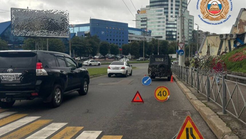 На Московском проспекте внедорожник УАЗ сбил пешехода, его доставили в больницу  - Новости Калининграда | Фото: ГАИ Калининградской области 