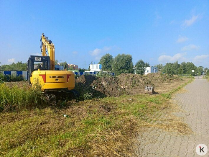 В Калининграде возле Восточной эстакады начали строить пешеходный бульвар (фото) - Новости Калининграда | Фото читателя