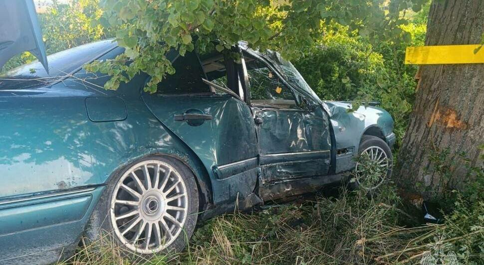 В Багратионовском районе легковушка врезалась в дерево, пострадали шесть человек - Новости Калининграда | Фото: МЧС региона