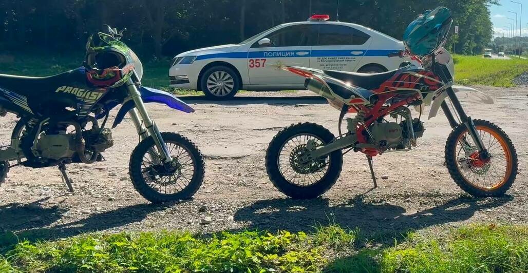 В Гурьевском районе полиция поймала подростков на питбайках - Новости Калининграда | Фото: ГАИ