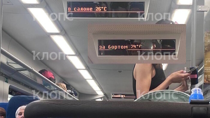 «Ощущения как в аду»: москвич пожаловался на жару в калининградской «Ласточке» - Новости Калининграда | Фото: «Клопс»