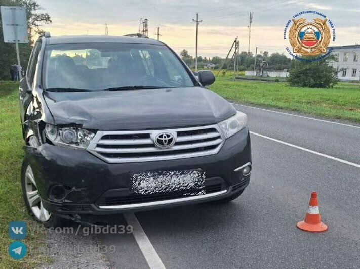 В Черняховске водитель скутера не уступил дорогу внедорожнику и был сбит   - Новости Калининграда | Фото: Госавтоинспекция Калининградской области