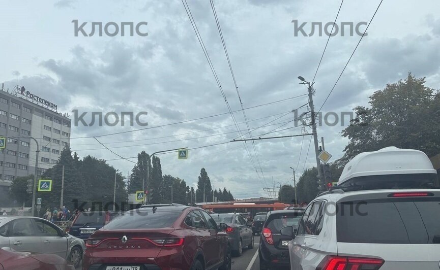 В центре Калининграда водители оказались заблокированными на перекрытых улицах из-за легкоатлетического марафона   - Новости Калининграда | Фото: очевидцы