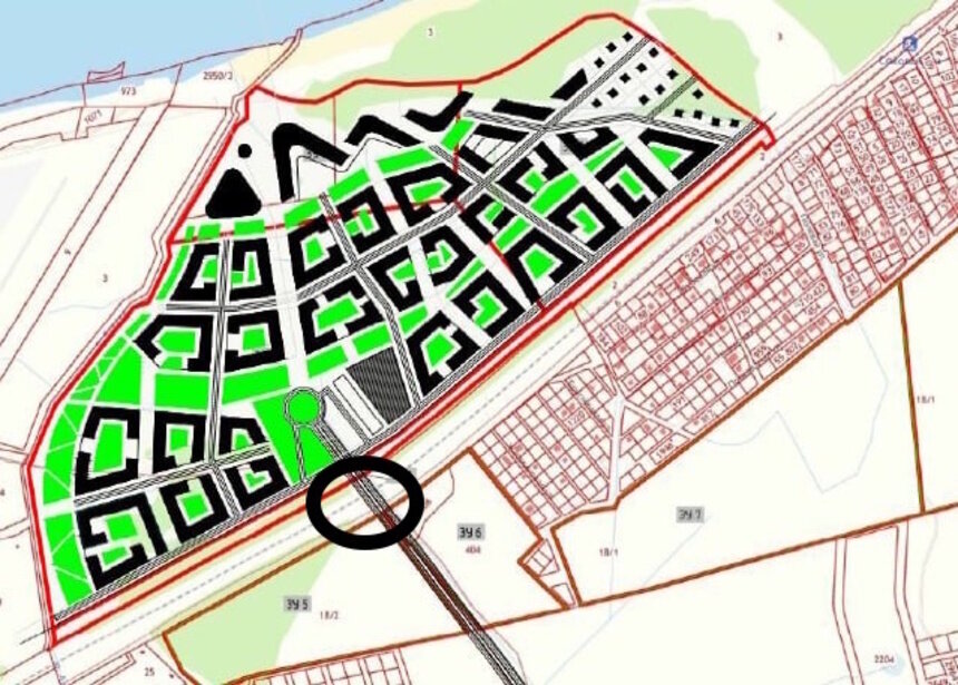 Отмечено место под строительства моста в Сокольниках | Фото из презентационного слайда инвестиционного совета