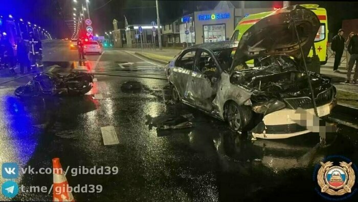 Место ДТП. | Фото: пресс-служба УМВД по Калининградской области