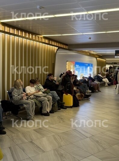 Началась настоящая давка: в Храброво люди сидели на полу из-за ажиотажа в аэропорту (фото) - Новости Калининграда | Фото: «Клопс»