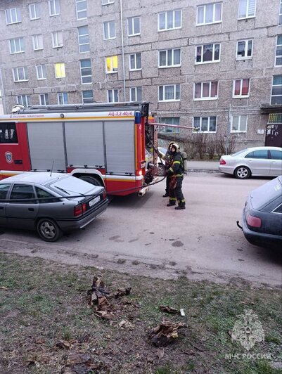 На кухне загорелась бумага: в многоквартирном доме в Гусеве потушили пожар (фото)  - Новости Калининграда | Фото: МЧС Калининградской области 