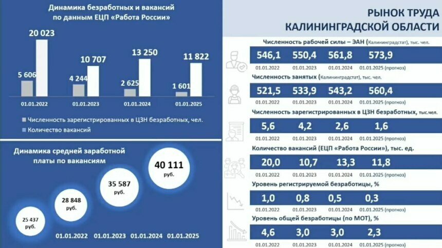 В Калининградской области уровень безработицы снизился до исторического минимума  - Новости Калининграда | Иллюстрация: сайт правительства Калининградской области