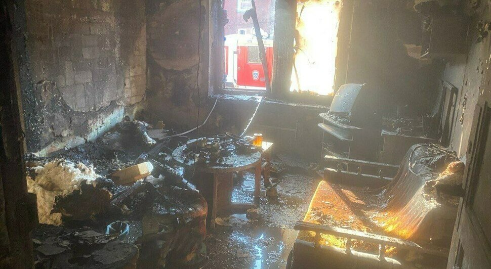 В Черняховске вспыхнула квартира, в пожаре погибла женщина - Новости Калининграда | Фото: МЧС региона