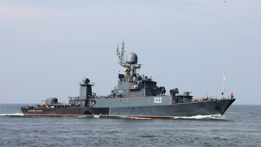 Противолодочный корабль БФ выполнил артиллерийские стрельбы в Балтийском море - Новости Калининграда | Фото: пресс-служба Балтийского флота