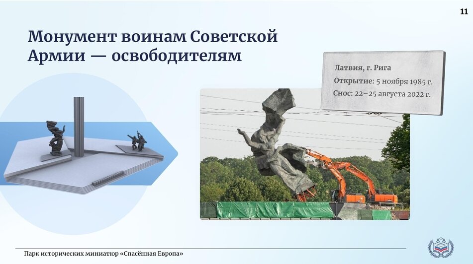 Памятники, которые появятся в Калининграде в виде миниатюр | Скриншот презентации, показанной на совете по культуре