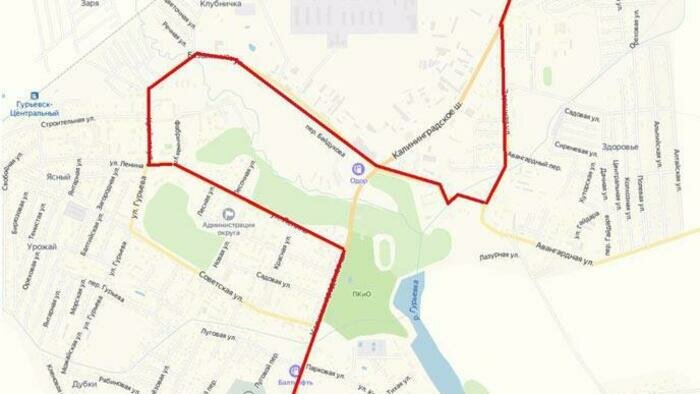 Автобусы через Гурьевск едут по-другому