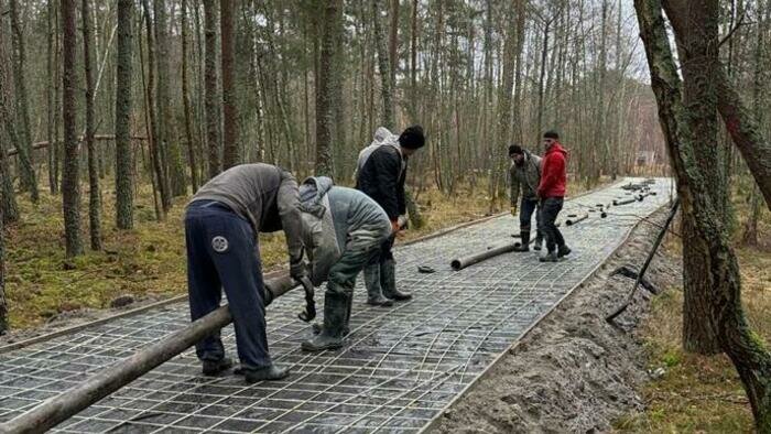 Велодорожку на косе завершат в апреле-мае. Участок до КПП сделают в последнюю очередь