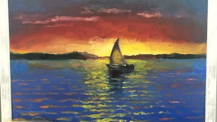 Бывший военный любит  рисовать и оживлять воду