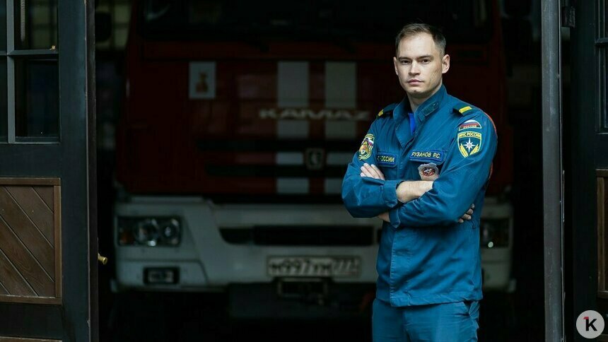 Роман Рузанов, командир отделения пожарно-спасательной части №1 | Фото: Александр Подгорчук / «Клопс»