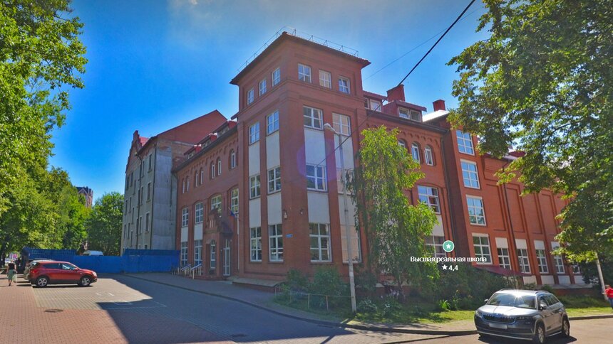 Госэкспертиза одобрила проект спасения музыкального колледжа на улице Фрунзе - Новости Калининграда | Скриншот сервиса  «Яндекс Карты»