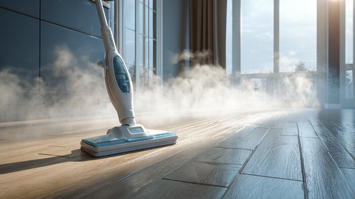 Изделие чистит и  одновременно дезинфицирует поверхность. | Иллюстрация: Ксения Александрова / Midjourney