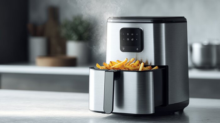 Аэрогриль сокращает время готовки. | Иллюстрация: Ксения Александрова / Midjourney