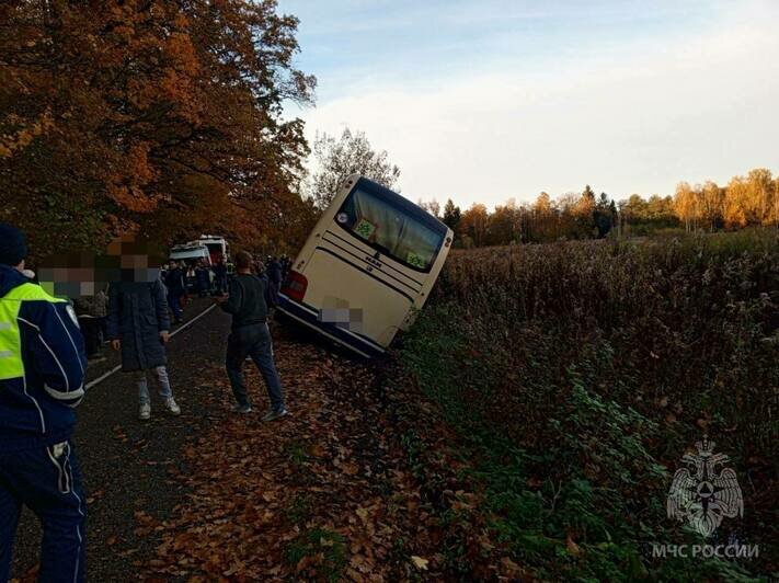Под Полесском улетел в кювет автобус с туристами - Новости Калининграда | Фото: ГУ МЧС Под Полесском улетел в кювет автобус с туристами - Новости Калининграда | Фото: ГУ МЧС