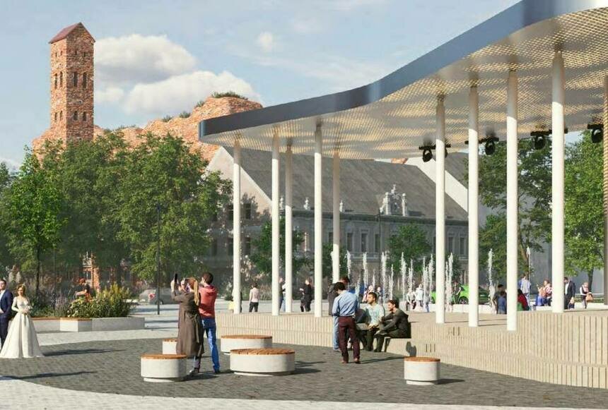 Власти Немана рассказали, как идёт благоустройство скверов и площади    - Новости Калининграда | Фото: материалы презентации проекта