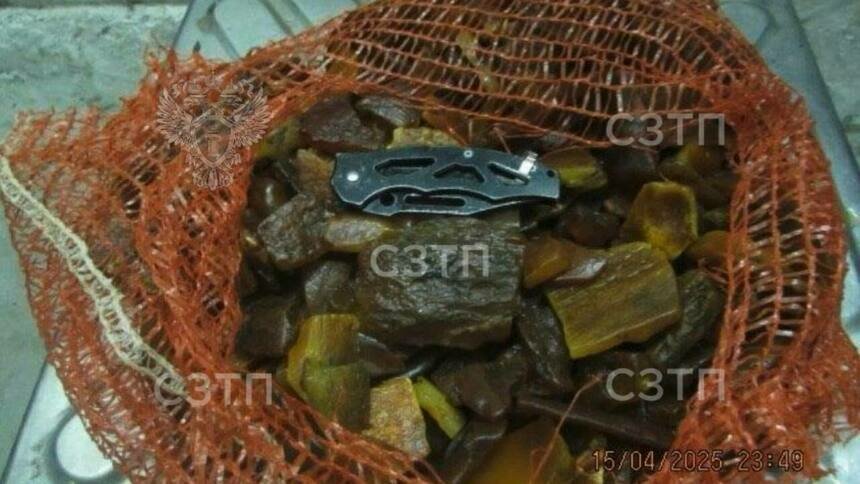 Конфискованный янтарь. | Фото: Северо-Западная транспортная прокуратура Конфискованный янтарь. | Фото: Северо-Западная транспортная прокуратура