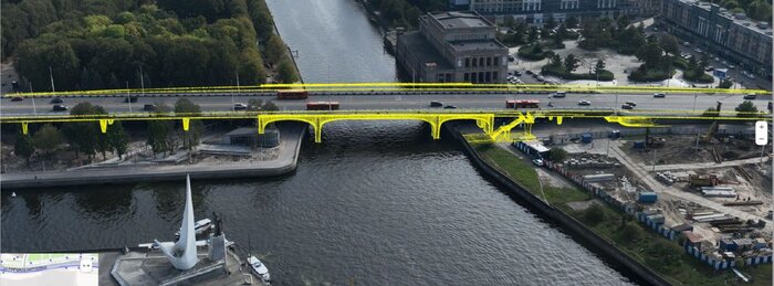 Архитектор Андрей Анисимов также уверен, что совсем отказаться от эстакады сегодня невозможно. Но вот улучшить её вполне реально.  | Фото: проект из тг-канала администрации Калининграда