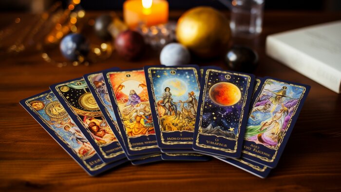 От Шута до Короля: гайд для любителей таро, которые хотят самостоятельно предсказать свою судьбу - Новости Калининграда | Иллюстрация: Александр Скачко / «Клопс» От Шута до Короля: гайд для любителей таро, которые хотят самостоятельно предсказать свою судьбу - Новости Калининграда | Иллюстрация: Александр Скачко / «Клопс»