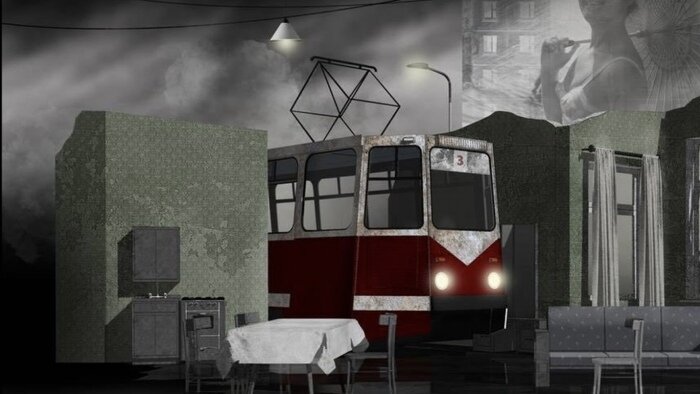 На показе спектакля «Любовник» (16+) на сцене появится трамвай | Фото: пресс-служба организатора мероприятия