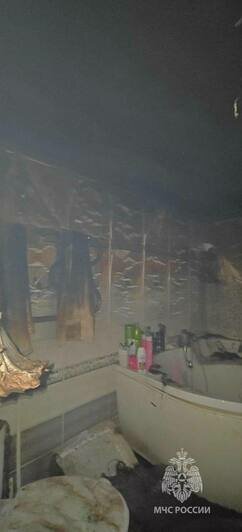 Загоревшаяся в одной из калининградских квартир стиральная машина создала инсталляцию в стиле Сальвадора Дали (фото) - Новости Калининграда | Фото: пресс-служба МЧС по Калининградской области