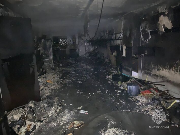 На цокольном этаже таунхауса на Андреевской загорелась легковушка, пожарные успели вынести из огня собаку (фото) - Новости Калининграда | Фото: МЧС Калининградской области 