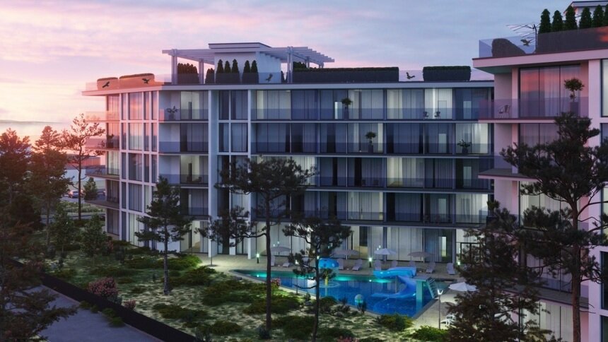 На Куршской косе нельзя строить здания выше трёх этажей и 15 метров — юрист   - Новости Калининграда | Фото: материалы презентации гостиничного комплекса в Рыбачьем