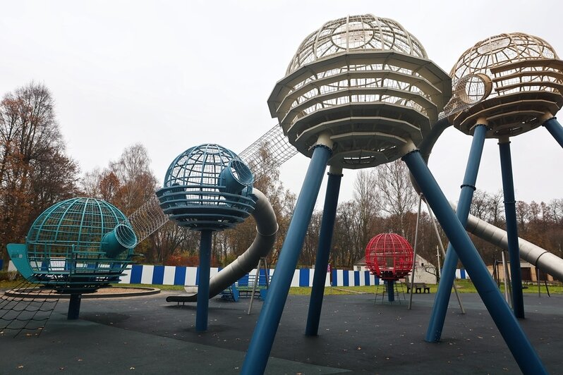 От летающей тарелки до брутальных стволов: 5 необычных детских площадок Калининграда (фоторепортаж)  - Новости Калининграда | Фото: Александр Подгорчук / «Клопс»