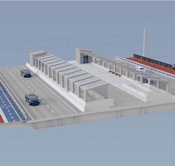 В Калининграде представили новую концепцию эстакадного моста с остановкой посредине (эскизы) - Новости Калининграда