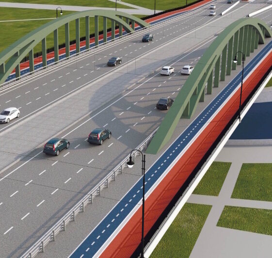 В Калининграде представили новую концепцию эстакадного моста с остановкой посредине (эскизы) - Новости Калининграда