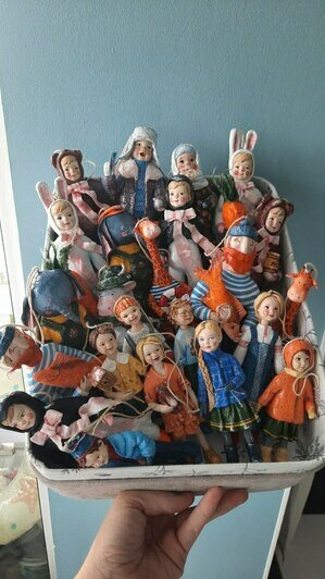 Идея шить игрушки из ваты родилась под Новый год. | Фото: архив героя публикации