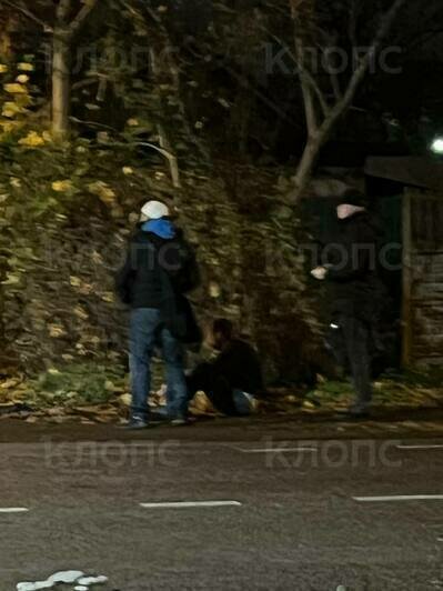 На Айвазовского фонарный столб устоял после того, как в него въехала легковушка - Новости Калининграда | Фото очевидцев