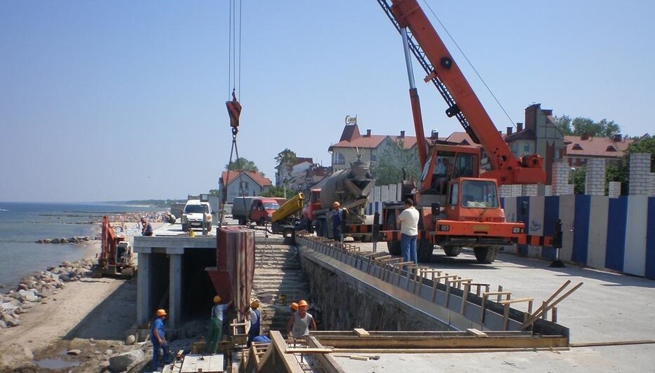 В «Балтберегозащите» напомнили, как больше 10 лет назад реконструировали набережную в Зеленоградске (фото) - Новости Калининграда | Фото: ГБУ КО «Балтберегозащита»