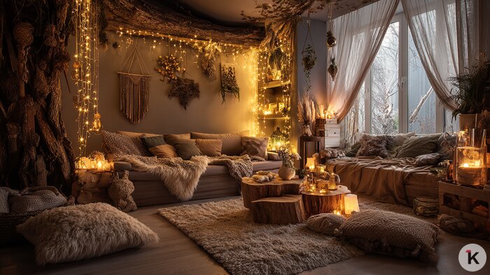 Шишки, янтарь и шерстяные пледы: как украсить дом к Новому году в модном калининградском стиле (фото)    - Новости Калининграда | Иллюстрация: Ксения Александрова / «Клопс»