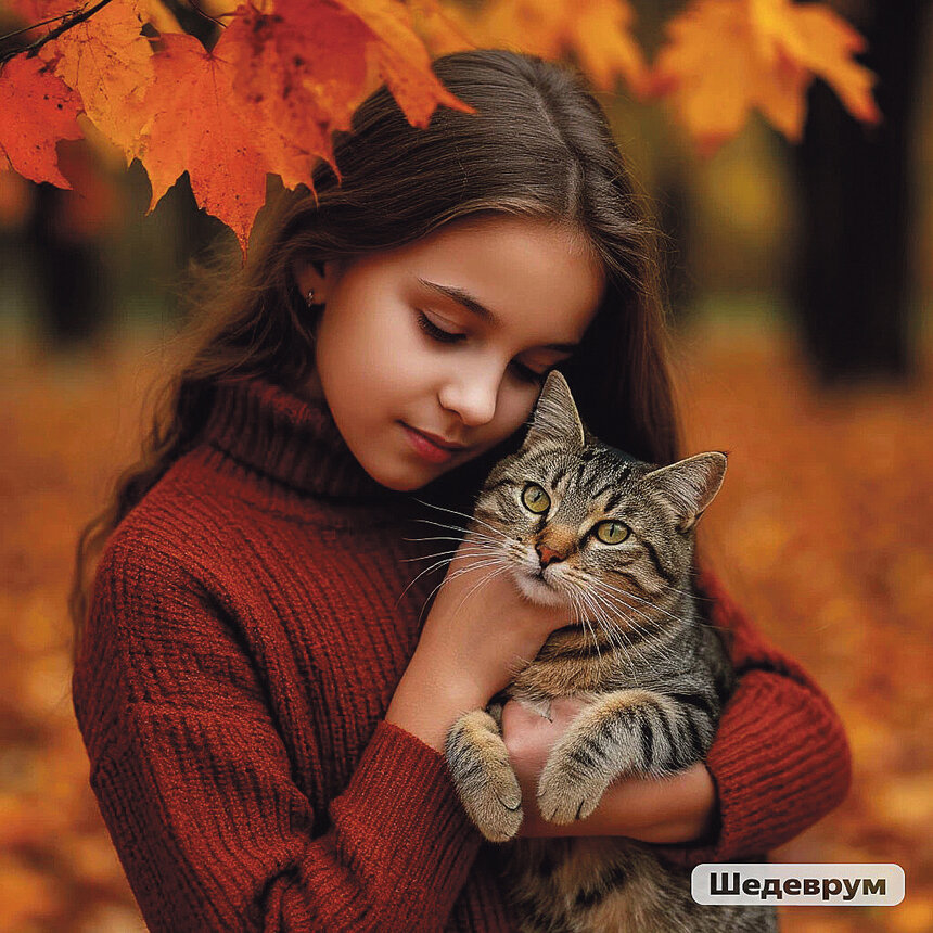 Общение с животными доставит радость в любое время года. | Фото: Шедеврум