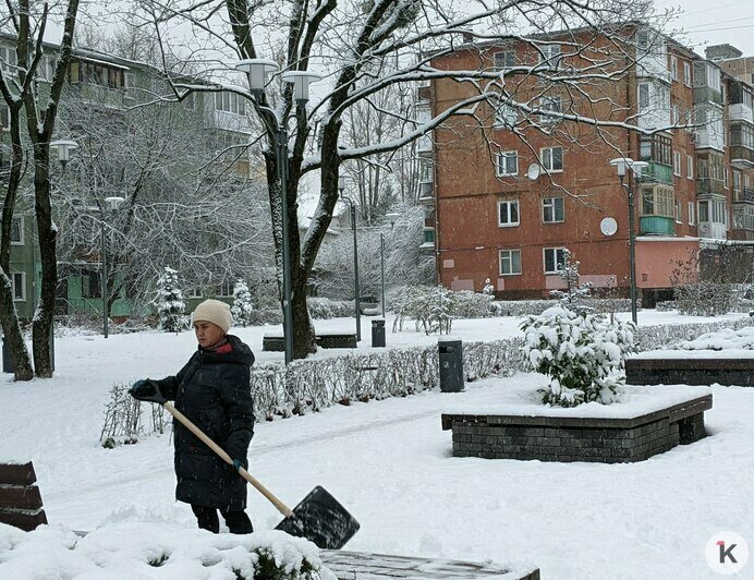 Дворники vs снег: противостояние стихии и коммунальных служб в Калининграде продолжается (фоторепортаж)   - Новости Калининграда | Фото: «Клопс»