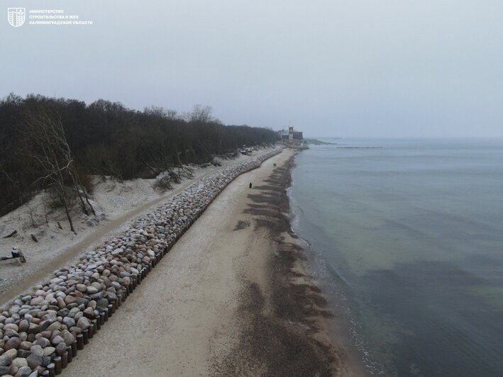 В Зеленоградске восстановили восточную часть пляжа (фото)  - Новости Калининграда | Фото: минстрой Калининградской области 