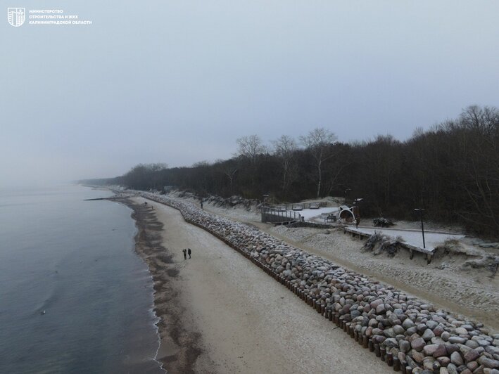 В Зеленоградске восстановили восточную часть пляжа (фото)  - Новости Калининграда | Фото: минстрой Калининградской области 